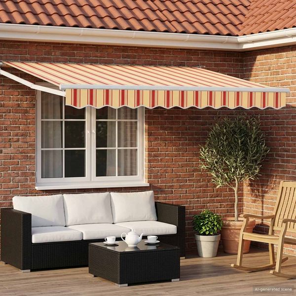 vidaXL Manuelle Gelenkarmmarkise mit LEDs Mehrfarbig 3 x 2 m 3419197