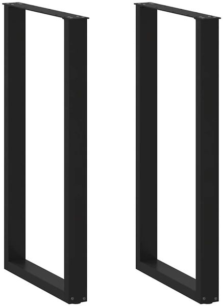 vidaXL Bartischbeine U-Form 2 Stk. Schwarz 60x(110-111) cm Stahl 4013248