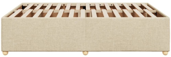 vidaXL Bettgestell ohne Matratze Creme 140x190 cm Stoff 3284734 Bild 4