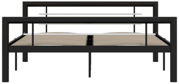 vidaXL Bettgestell Schwarz und Weiß Metall 120x200 cm 284552 Bild 3