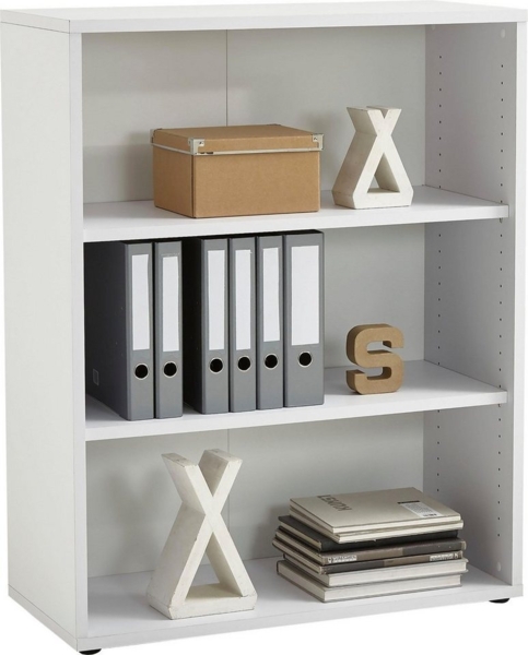 FMD Möbel - CALVIA 7 - Regal breit m. 3 Fächern - melaminharzbeschichtete Spanplatte - Brillantweiß - 89,1 x 112,5 x 39,9cm Bild 2