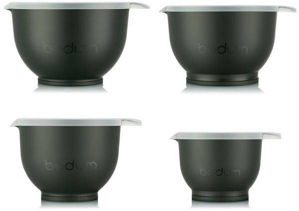 Bodum 4er Set Schüsseln 0.7 L+1.6 L+3.2 L+5.2 L grün Kunststoff, Silikon