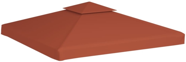 vidaXL Pavillon-Dachplane mit Kaminabzug, Polyester terrakotta, 3x3 m, 310 g/m²