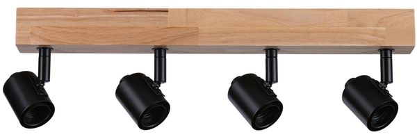 Paulmann 66773 Spotlight Arvid 4-flammig E27 230V max. 20W Schwarz Holz