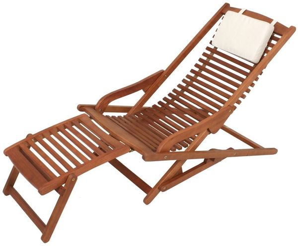 VIP Lounger Deckchair Liegestuhl aus 100% Eukalyptus