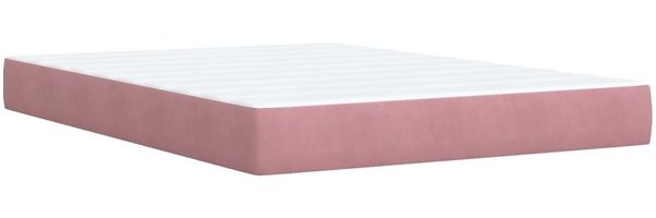 vidaXL Boxspringbett mit Matratze Rosa 160x200 cm Samt 3286353 Bild 6