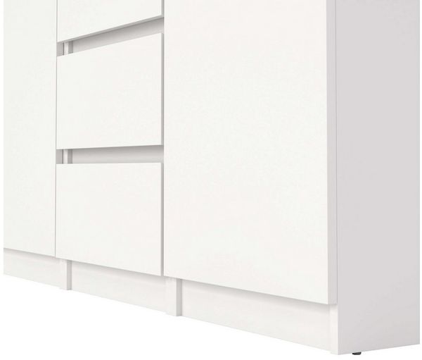INOSIGN Kommode Naia, Sideboard, 4 Schubladen, 2 Türen, Aufbewahrung, grifflose Front, Mit Einlegeböden, modern, skandinavisches Design, in mehrere Farben