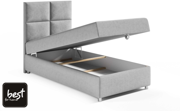 Best for Home Boxspringbett K2 SINGLE mit Bettkasten mit Lieferung (Grun 70x200) Bild 7