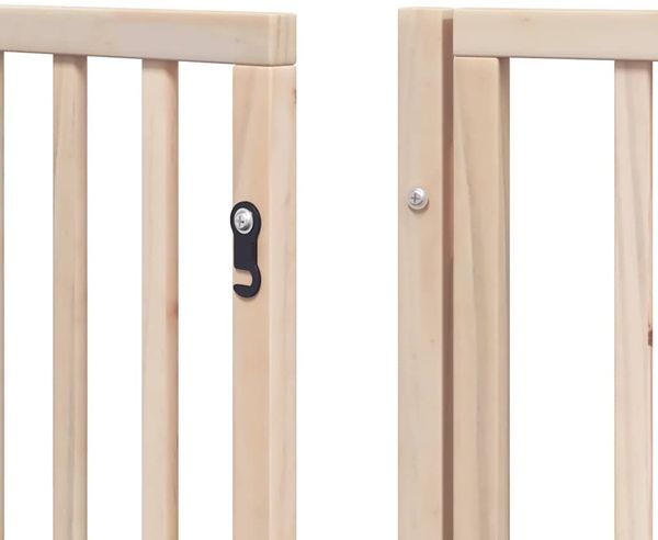vidaXL 6-tlg. Hundetor mit Tür Faltbar 480 cm Pappelholz 3155553 Bild 9