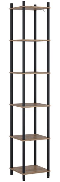 Eckregal Bivio Goldkraft Eiche/Anthrazit 30 x 163.5 cm 6 Ablageflächen Vicco