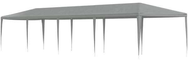 vidaXL Partyzelt Hellgrau 1200 x 300 x 255 cm PE und Stahl 42032993