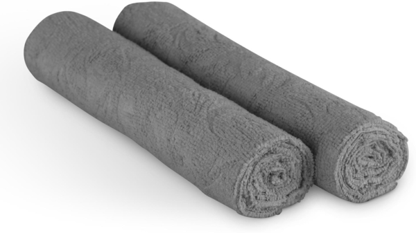 Premium Mikrofasertuch 220g/m² - Hoch-Tief Struktur - 65x45cm ( Anthrazit / 2er Pack ) Reinigungstücher Geschirrtücher - super saugfähige Küchentücher