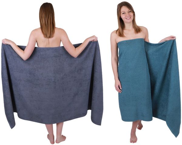 Betz Badetuch 2 Stück Badetücher groß XXL Berlin 100 x 200 cm Badetuch Saunatuch, 100% Baumwolle (2 Stück, 2-St)
