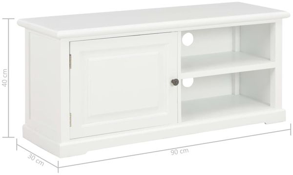 vidaXL TV-Schrank Weiß 90x30x40 cm Holz 249878 Bild 9