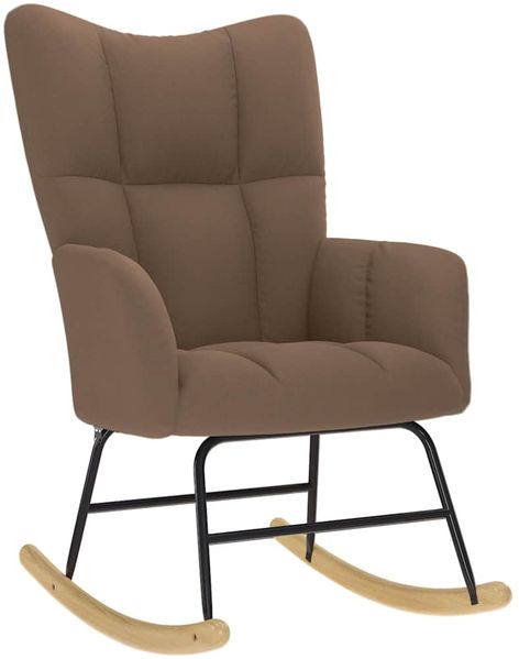 vidaXL Schaukelstuhl Braun Stoff 4016793