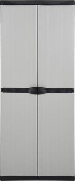vidaXL Garten-Lagerschrank mit 3 Böden Grau & Schwarz 68x40x168 cm 340984