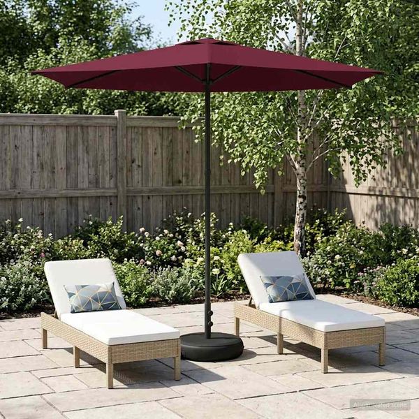 vidaXL Garten-Schirm mit Fuß 270 x 270 cm Polyester Rechtwinklig 42036226