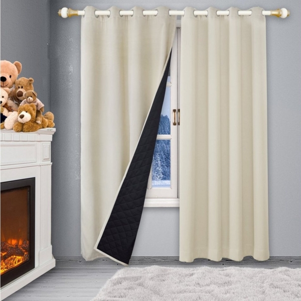 Qelus Vorhang Verdunkelungsvorhänge Thermischer Blackout Vorhänge Wärmeisolierend, (1 St)