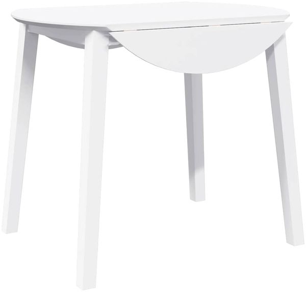 vidaXL Esstisch Weiß Massivholz Gummibaumholz 4102529 Bild 7