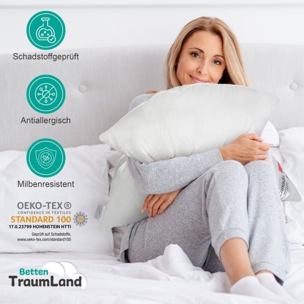 Canada Daunenkissen Canada Daunenkissen Plus Medium, Füllung: 100% Daune, Canada Banderole, schönes Kuschelkissen Bild 2