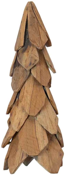 vidaXL Weihnachtsbaum mit Ständer Braun 50 cm Massivholz Teak 42017937