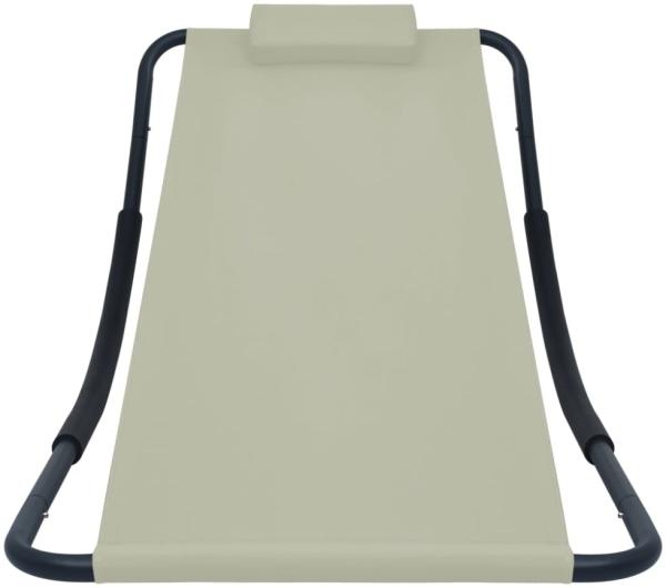 vidaXL Gartenbett Beige 200 x 90 cm Stahl 48083 Bild 3