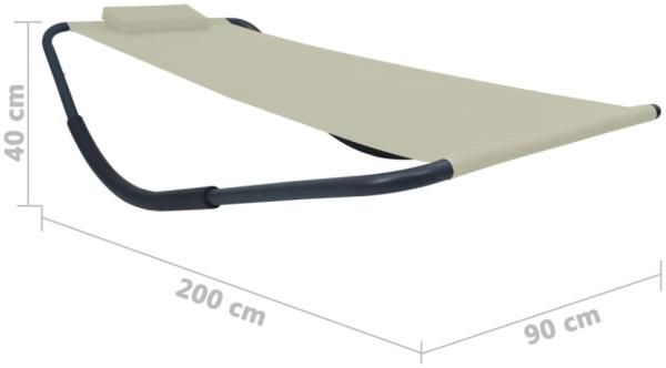 vidaXL Gartenbett Beige 200 x 90 cm Stahl 48083 Bild 6