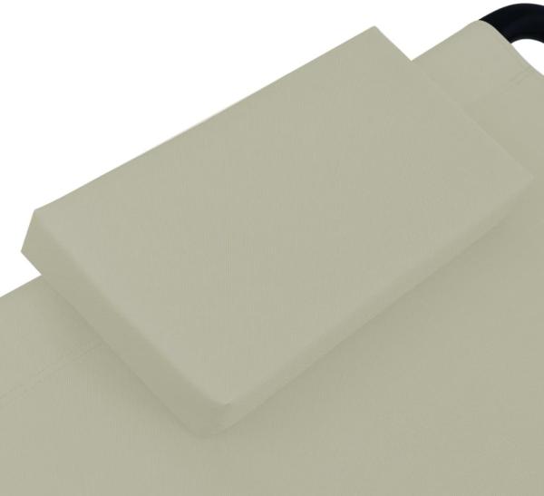 vidaXL Gartenbett Beige 200 x 90 cm Stahl 48083 Bild 4