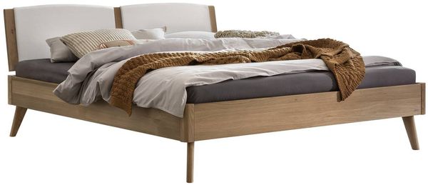 Fabro Betten braun Eiche Massivholz 216cm x 166cm x 87cm