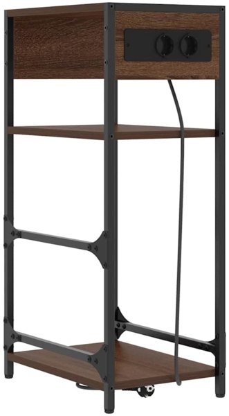 vidaXL Nachttisch Braun Eichen-Optik 40 x 27 x 76 cm Holzwerkstoff 859574