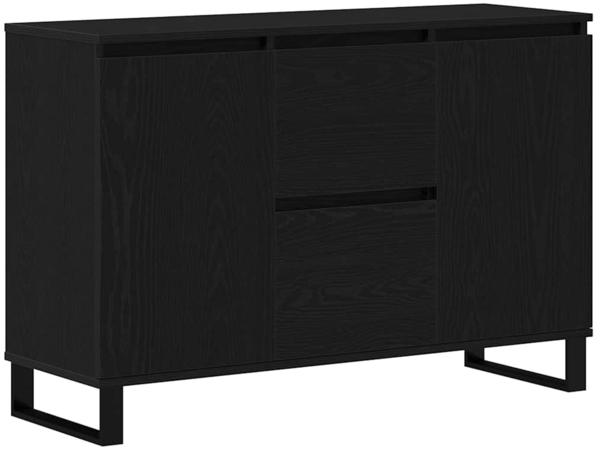vidaXL Sideboard Schwarz Eichen-Optik 101,5 x 35 x 70 cm Holzwerkstoff 862935
