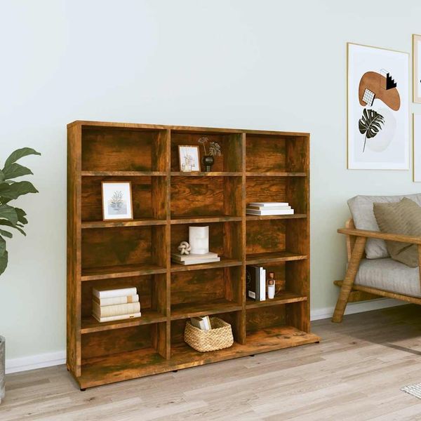 vidaXL CD-Regal Räuchereiche 100x23x89,5 cm Holzwerkstoff 815483