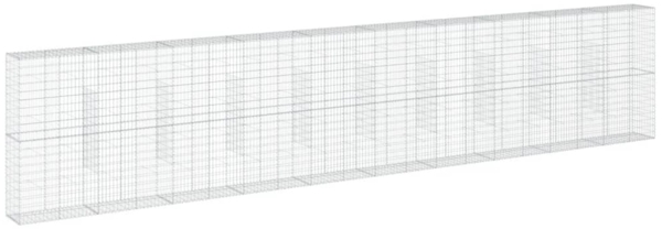 vidaXL Gabione mit Deckel 1000x50x200 cm Verzinktes Eisen 3295175