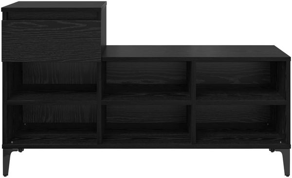 vidaXL Schuhschrank mit Regal Schwarz Eichen-Optik 102 x 36 x 60 cm 881044 Bild 6