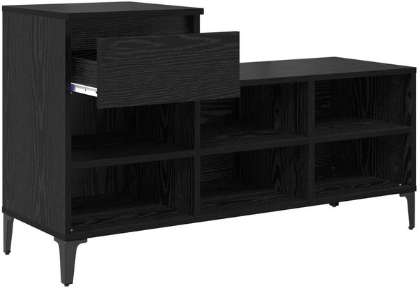 vidaXL Schuhschrank mit Regal Schwarz Eichen-Optik 102 x 36 x 60 cm 881044 Bild 5