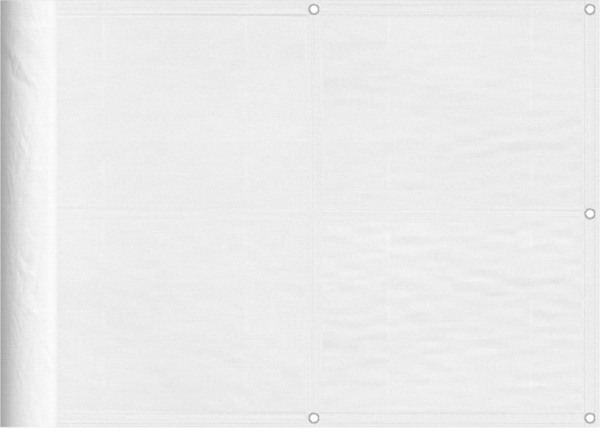 vidaXL Balkon-Sichtschutz Weiß 75x1000 cm 100 % Polyester-Oxford 4000090