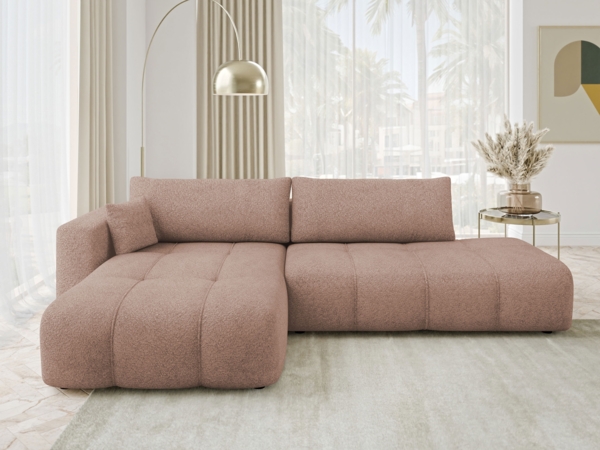 Ecksofa Furyn O Boucle (Farbe: Coral 45, Seite: Links)