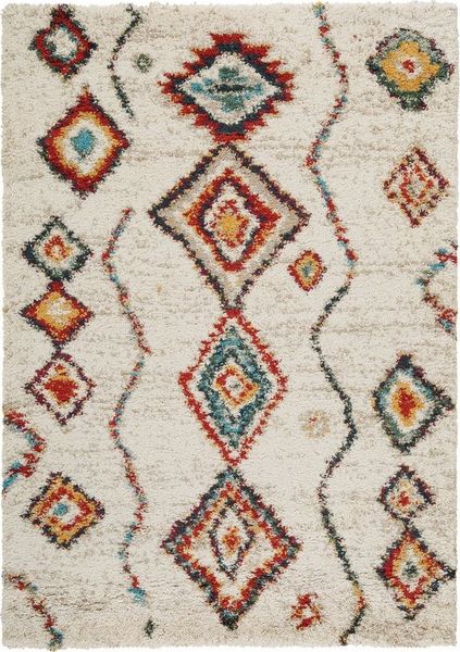 benuta Hochflor-Teppich Gobi, rechteckig, Höhe: 21 mm, Teppich Wohnzimmer, Schlafzimmer, Esszimmer, Flur, Kunstfaser, Cozy