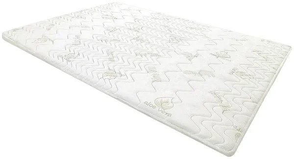 Vente-unique - ANTASSE Topper StoffStoff Weiß - B 180 cm x H 5 cm x L 200 cm