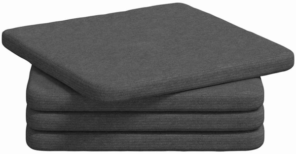 vidaXL Sitzkissen 4 pcs Dunkelgrau 40 x 40 x 3 cm Cordstoff 42015225