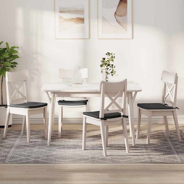 vidaXL Sitzkissen 4 pcs Dunkelgrau 40 x 40 x 3 cm Cordstoff 42015225