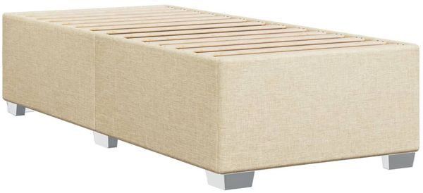 vidaXL Bettgestell ohne Matratze Creme 100x200 cm Stoff 3284455 Bild 6
