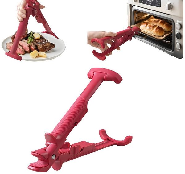 SURFOU Servierzange 2 in 1 Anti Heiße Klemmen Schüssel Clip Verbrühungs-Clip, Geschirrzange Küchenzange Anti-Hot Dish Gripper Mit Rutschfestem