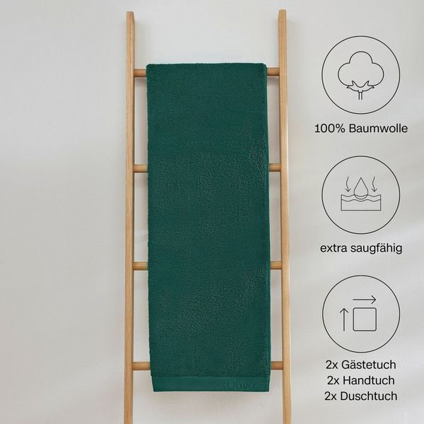 s.Oliver Handtuch Set s.Oliver, Premium Qualität, 600 gr/m², Walkfrottier (Set, 6-St), 2 Gästetücher 30x50, 2 Handtücher 50x100, 2 Duschtücher 70x140