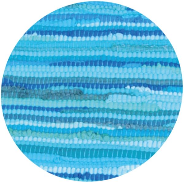 Flickenteppich handgewebter Teppich aus Baumwolle, stylischer und strapazierfähiger Fleckerlteppich in vielen verschiedenen modischen Ausführungen erhältlich (140 x 200cm / blau - dunkelblau) Bild 8