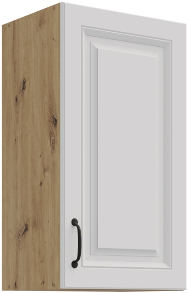Hängeschrank 40 cm Stilo Weiss + Eiche Artisan Küchenzeile Küchenblock Küche