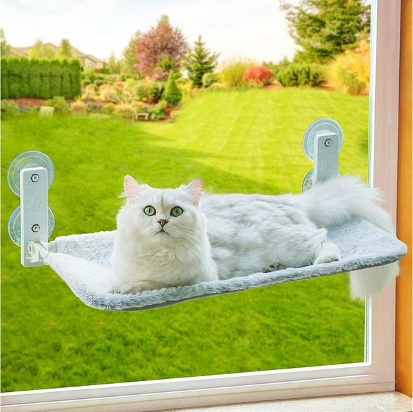 FELIXLEO Katzenliege Katzen Hängematte Fensterplatz 54x30cm Klappbar mit Saugnäpfen