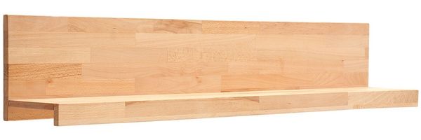 MCA living Wandboard Fenja Wandpaneel, Wandregal, Regal, Regal mit Boden, 1-tlg, Massivholz, Kernbuche, 1 Boden mit Blende, Breite 150 cm