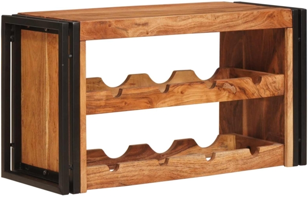 vidaXL Weinregal Braun 100 x 45 x 33 cm Massivholz Akazie 4104758