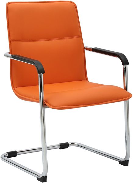 CLP Freischwinger Seattle Kunstlederbezug mit Armlehnen und Bodenschonern,orange